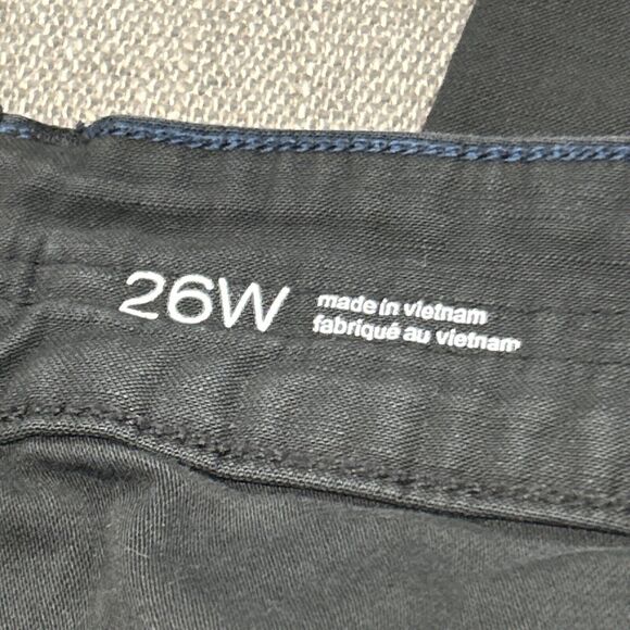 Pilcro Pants Womens 26W Plus Gray High Rise Pockets Crop Ankle *Flaw* - Picture 3 of 10